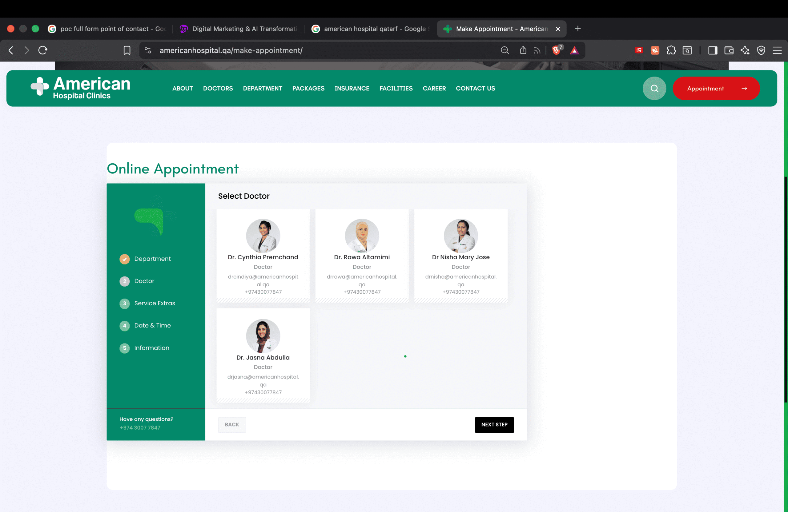 Book Appointment — Select Doctor