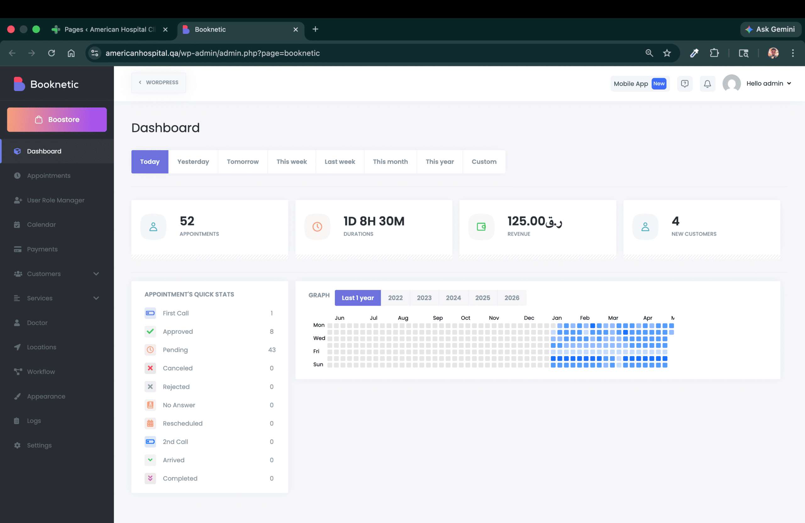 Clinic Backend Dashboard