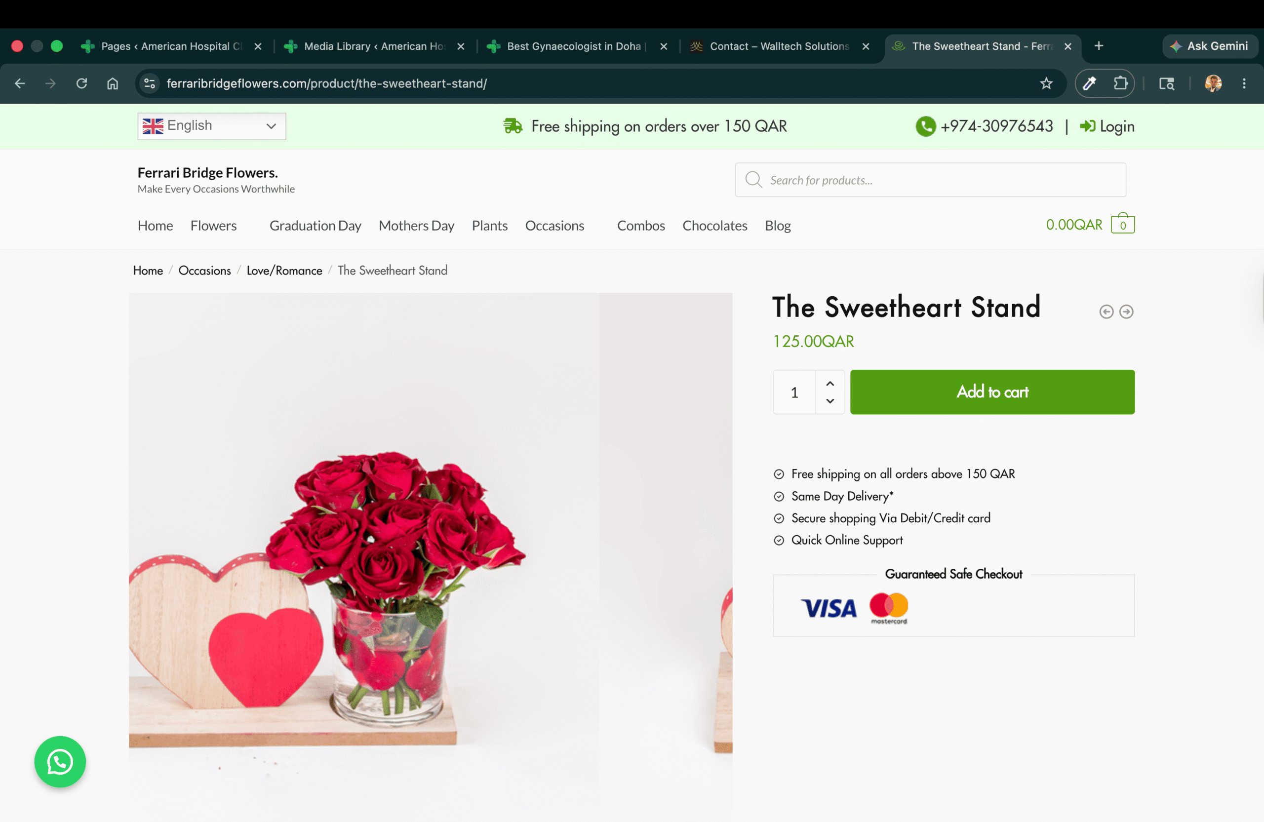 Ferrari Bridge Flowers — Payment Integration