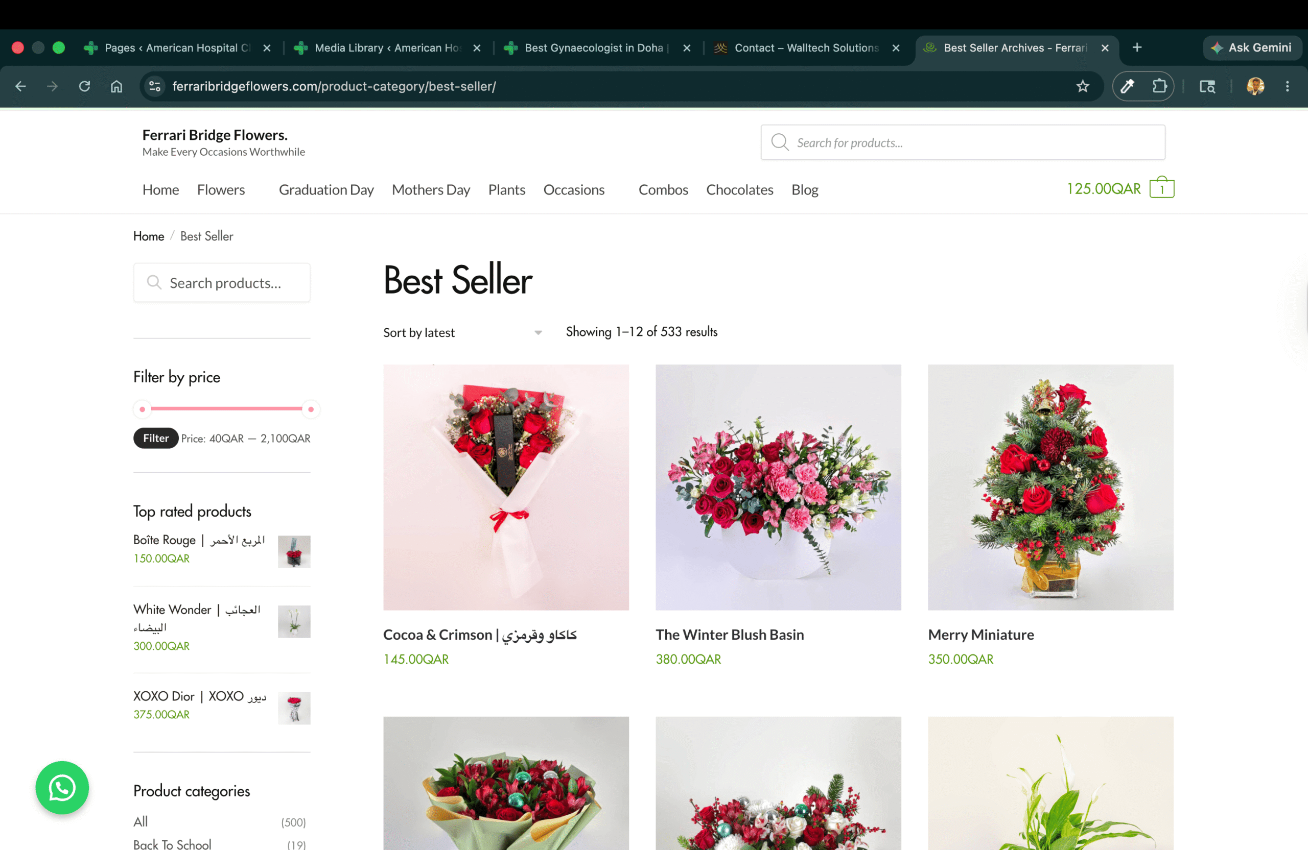 Ferrari Bridge Flowers — Home Section