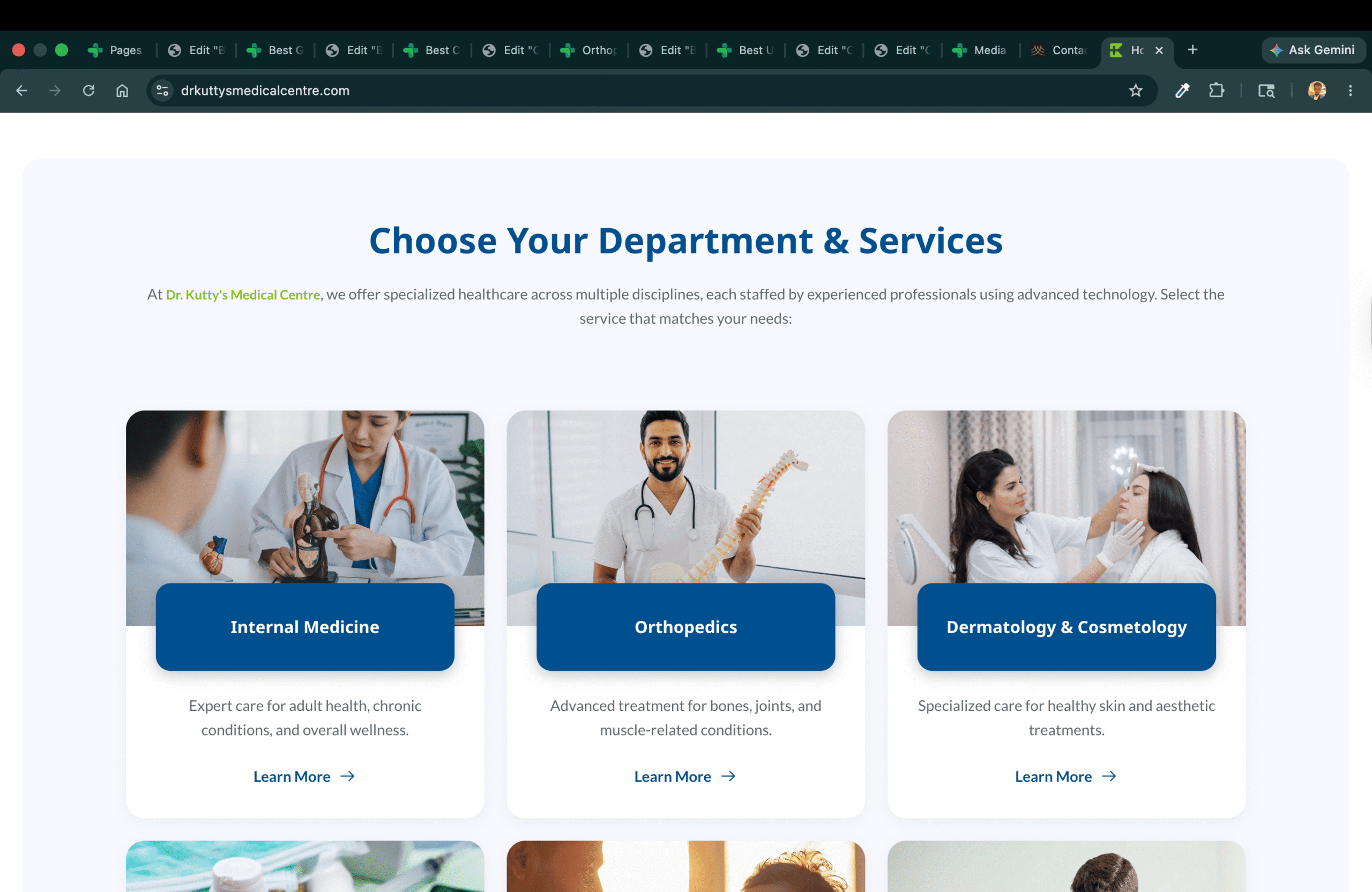 Dr. Kutty's — Departments