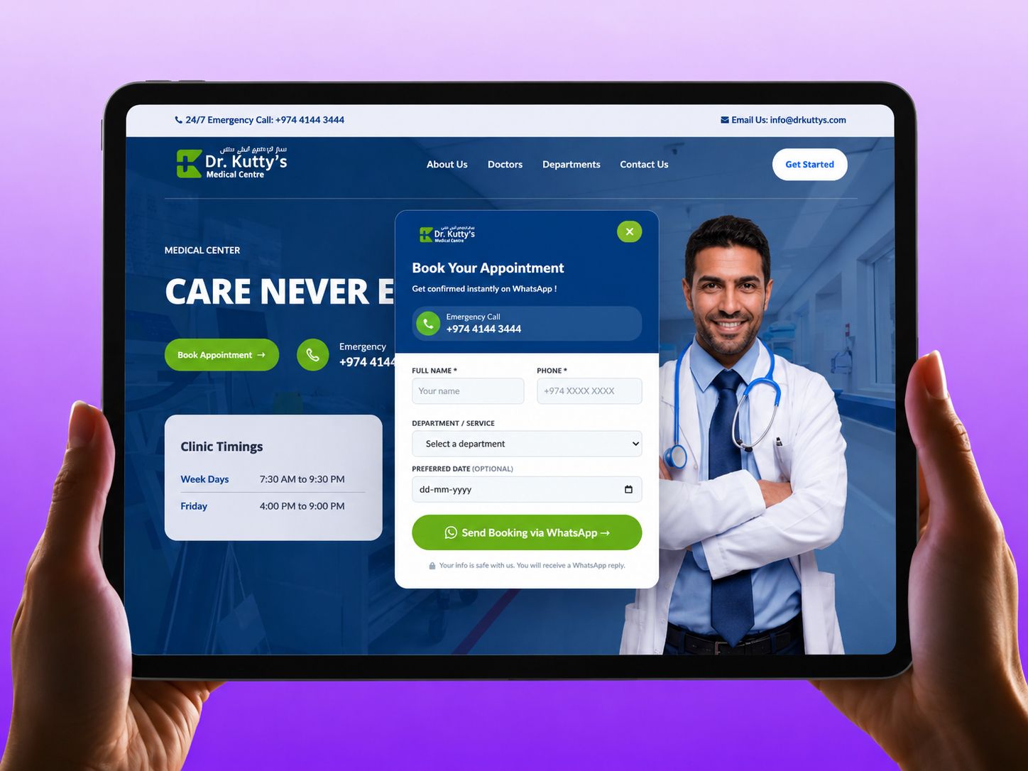 Dr. Kutty's Medical Centre — mobile view