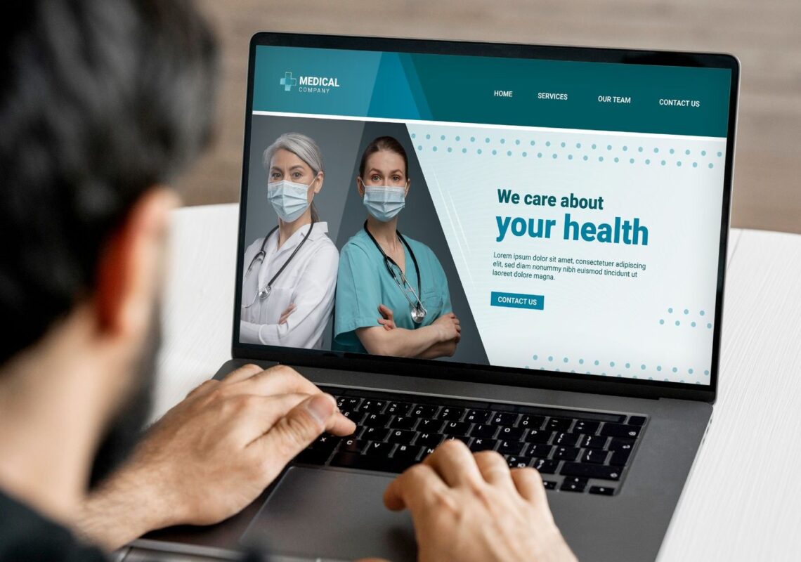 Modern hospital website in Qatar