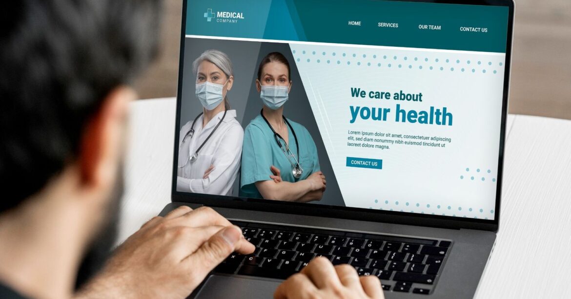 Modern hospital website in Qatar