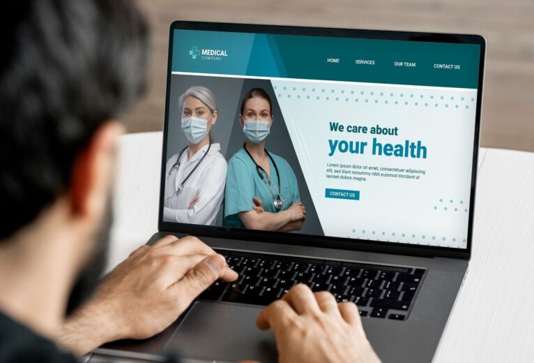 Modern hospital website in Qatar