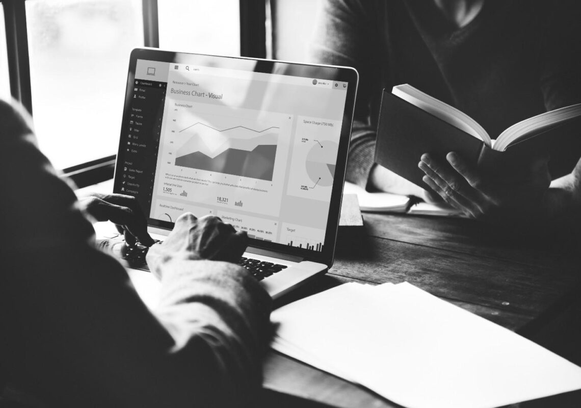 Marketing performance dashboard with reports and revenue growth comparison