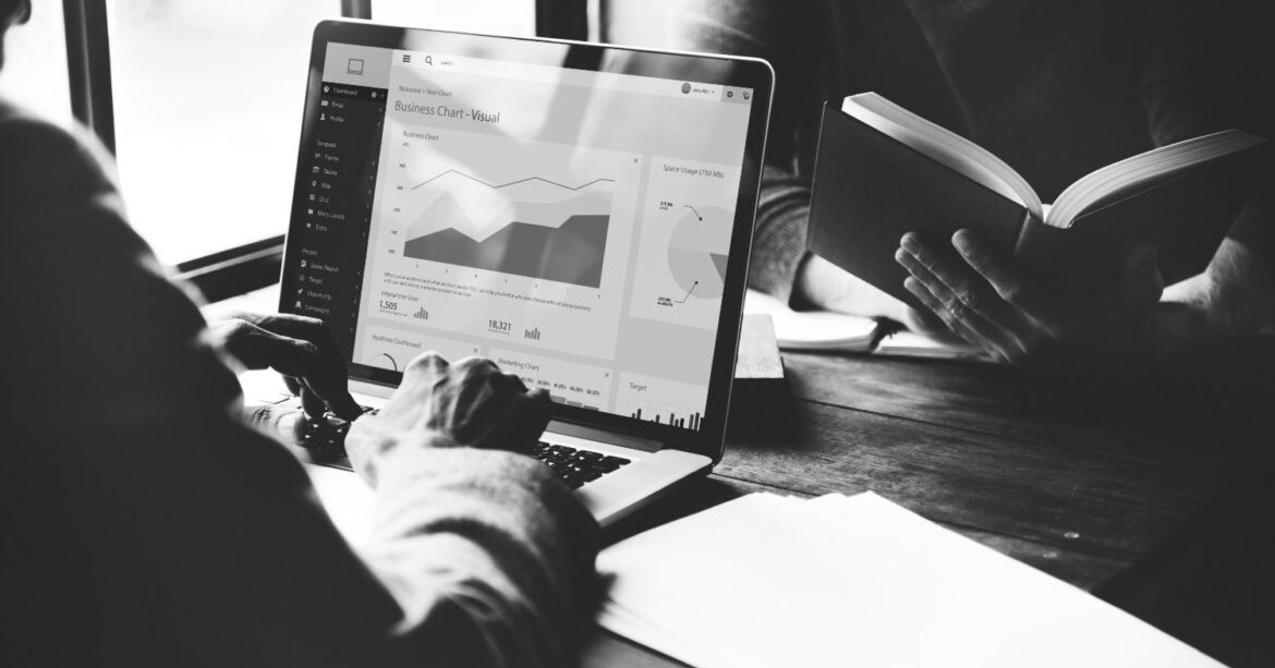Marketing performance dashboard with reports and revenue growth comparison